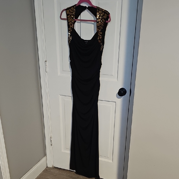 Spense Dresses & Skirts - Spense Black Dress with Gold Accents